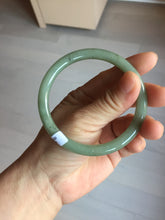 Load image into Gallery viewer, 59mm Certified Type A 100% Natural green gray (油青) round cut jadeite Jade bangle PH261-7140
