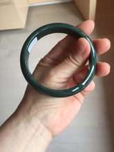 Load image into Gallery viewer, 59mm Certified Type A 100% Natural dark green/blue/gray/black Guatemala Jadeite bangle BS144-6408
