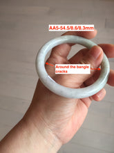 Load image into Gallery viewer, 54-60mm certified Type A 100% Natural light green Jadeite Jade bangle GC20/23 (add on item)
