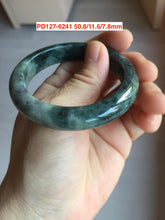 Load image into Gallery viewer, 51-60mm Certified Type A 100% Natural green/dark green Jadeite Jade bangle group F128

