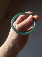 Load image into Gallery viewer, 56.3mm Certified Type A 100% Natural dark green/blue/gray with Guatemala slim round cut Jadeite bangle PH14-2352
