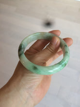 Load image into Gallery viewer, 59.5mm certified Type A 100% Natural sunny green Jadeite bangle AX76-6145
