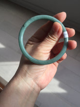 Load image into Gallery viewer, 59mm Certified Type A 100% Natural light green/blue/brown slim round cut Guatemala Jadeite bangle AA56-5836

