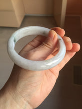 Load image into Gallery viewer, 58.5mm certified Type A 100% Natural white light green purple Jadeite Jade bangle PF67-0512
