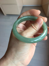Load image into Gallery viewer, 52.5mm Certified Type A 100% Natural Oily Dark Green Gray Black(油青) Oval Jadeite Jade Bangle PH257-7126
