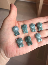 Load image into Gallery viewer, Type A 100% Natural dark green blue gray Guatemala jadeite jade cat kitty pendant PC143 Add one item
