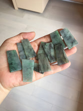 Load image into Gallery viewer, 100% Natural Type A Sunny Green Dark Green Black Gray Misty Mountain Forest Jadeite Jade Safe and Sound Pendant Group BS121
