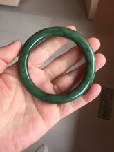 Load image into Gallery viewer, 54.8mm Certified 100% Natural Deep Pine Green/Black "Serene Ember Forest" Nephrite (red-skin nephrite 红皮碧玉) Bangle HT168-20-3847
