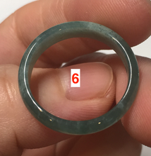 Load image into Gallery viewer, 100% natural type A icy watery light green/blue/gray  Guatemala jadeite jade band ring R117
