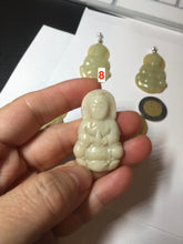 Load image into Gallery viewer, 100% natural white grade A yellow/brown/green jadeite jade Guanyin pendants AX160
