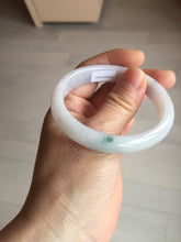 Load image into Gallery viewer, 52mm certified type A100% Natural green purple oval Jadeite Jade bangle BM34-0270
