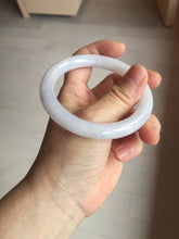 Load image into Gallery viewer, 56mm Certified Type A 100% Natural light purple white round cut Jadeite bangle PA109-6573
