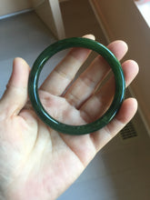 Load image into Gallery viewer, 59.8mm certified 100% Natural dark green/black nephrite (碧玉)  bangle HN143-0516

