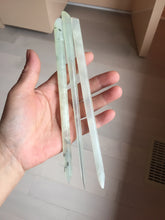 Load image into Gallery viewer, 18-20cm 100% Natural Icy light green white Xiu Jade (Serpentine) Hairpin AW72
