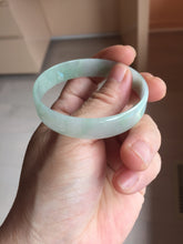 Load image into Gallery viewer, 51mm certified Type A 100% Natural light green thin style Jadeite jade bangle PJ129-0199
