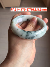 Load image into Gallery viewer, 52-63mm certified Type A 100% Natural dark green/white/purple/black Jadeite Jade bangle group with defects PA
