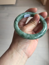 Load image into Gallery viewer, 56.5mm Certified Type A 100% Natural Woodland Green Jadeite Bangle AZ162-0425
