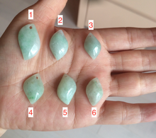 Load image into Gallery viewer, 100% natural type A sunny green jadeite jade Willow leaf/petal pendant group AC80
