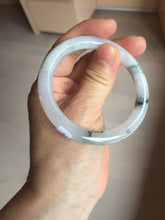 Load image into Gallery viewer, 53.3mm Certified Type A 100% Natural light green purple with green floating flowers round cut Jadeite bangle PB169-4722
