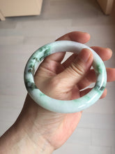 Load image into Gallery viewer, 60.5mm Type A 100% Natural sunny green/light green/white/light purple chubby Jadeite Jade bangle BS129-4035
