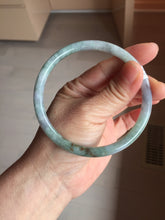 Load image into Gallery viewer, 65.2mm Certified type A 100% Natural light Green purple red (FU LU SHOU)white round cut Jadeite bangle PB307-0167

