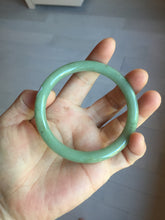 Load image into Gallery viewer, 58.8mm Certified Type A 100% Natural Oily Dark Green Gray Black(油青) round cut Jadeite Jade Bangle PE108-7124
