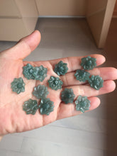 Load image into Gallery viewer, 100% Natural type A blue green gray black Guatemala jadeite Blue Lotus(蓝莲花) group PB297  Add on item. Not for sale alone.
