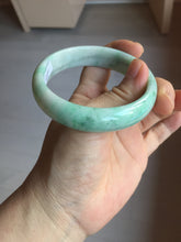 Load image into Gallery viewer, 58mm certified 100% natural Type A sunny green white jadeite bangle PD150-6263
