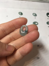 Load image into Gallery viewer, 15mm Type A 100% Natural Icy Watery Light Green Dark Green Gray Guatemala Jadeite Jade Oval Safety Guardian Pendant PE112
