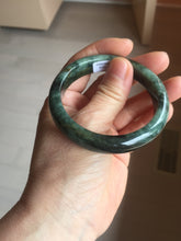 Load image into Gallery viewer, 52.7mm Certified Type A 100% Natural brown oily dark green(老油青) gray black Jadeite Jade bangle PC218-6231
