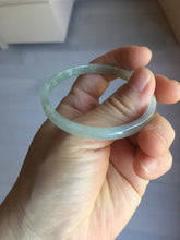 Load image into Gallery viewer, 50mm Certified Type A 100% Natural icy watery light green gray slim Jadeite Jade bangle PJ52-2046
