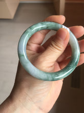 Load image into Gallery viewer, 52.5mm Certified Type A 100% Natural green purple round cut jadeite Jade bangle PJ37-0284
