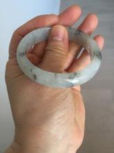Load image into Gallery viewer, 51.5mm certified Type A 100% Natural icy watery light green white oval Jadeite Jade bangle BS65-7412
