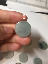 Load image into Gallery viewer, 100% Natural type A sunny green/yellow round Jadeite Jade safe and sound pendant group BP94
