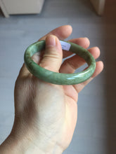 Load image into Gallery viewer, 56.4mm Certified Type A 100% Natural dark green gray black brown jadeite Jade bangle PD171-6299
