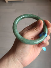 Load image into Gallery viewer, 55.5mm Certified 100% natural Type A dark green/brown round cut jadeite jade bangle BM10-5373

