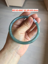 Load image into Gallery viewer, Sale! 56-62mm Certified type A 100% Natural dark green/blue/black/gray slim round cut Guatemala  Jadeite bangle(different size with defects) group GL31
