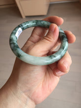 Load image into Gallery viewer, 56mm certified 100% natural Type A silent snow and green forest round cut jadeite jade bangle AA36-4282
