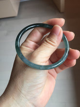 Load image into Gallery viewer, 55.7mm Type A 100% Natural dark green/blue/gray/black Guatemala slim round cut Jadeite bangle PJ108-5630
