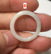 Load image into Gallery viewer, 100% natural type A icy watery green/white/yellow/purple jadeite jade band ring group R111
