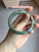 Load image into Gallery viewer, 51-60mm Certified Type A 100% Natural green/dark green Jadeite Jade bangle group F128
