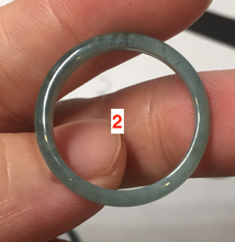 Load image into Gallery viewer, 100% natural type A icy watery light green/blue/gray  Guatemala jadeite jade band ring R117
