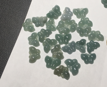 Load image into Gallery viewer, 100% Natural type A icy watery  light dark green/blue/gray/black Guatemala Jadeite Jade butterfly pendant BP177
