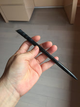 Load image into Gallery viewer, 18cm 100% Natural black Xiu Jade (Serpentine) Hairpin AW67

