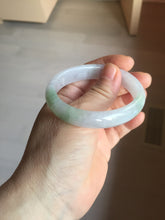Load image into Gallery viewer, 50mm certified 100% natural Type A icy watery light green purple oval jadeite jade bangle PB208-2840
