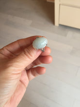 Load image into Gallery viewer, 100% natural type A icy watery green dark green four-prong jadeite jade ring group AA91
