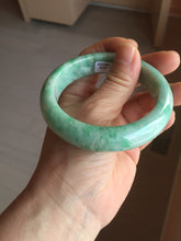 Load image into Gallery viewer, 57.5mm Certified Type A 100% Natural sunny green yellow white Jadeite bangle PC163-8119
