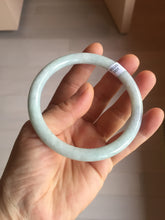 Load image into Gallery viewer, 62mm certified Type A 100% Natural white gray light purple green round cut Jadeite Jade bangle PE92-3225
