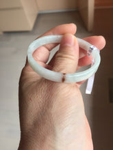 Load image into Gallery viewer, 47.6mm certified 100% natural type A light green red white(Forever Cinnabar in My Heart) thin square style jadeite bangle PH253-0982
