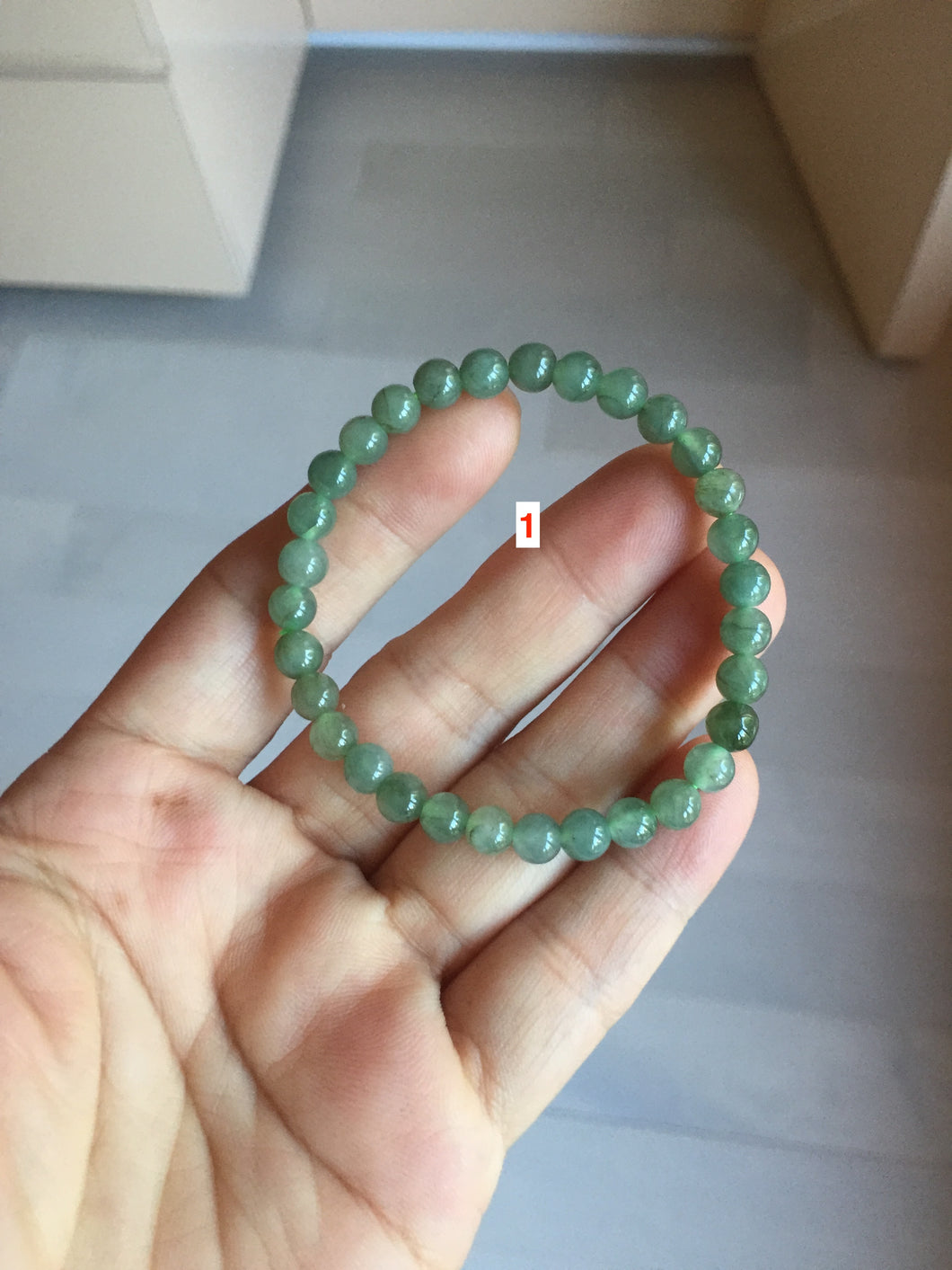 5.5-7mm size 50-58mm 100% natural type A dark green/blue/gray/black Guatemala jadeite jade beads bracelet PA164